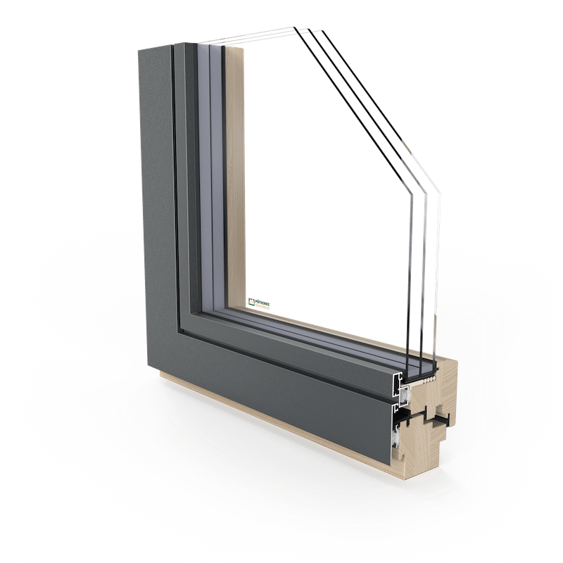 Holz-Alu Fenster flächenbündig