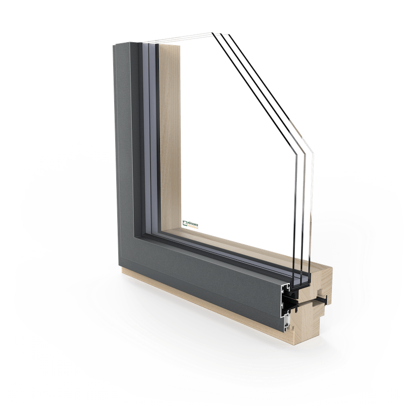 Holz Alu Integral-Fenster